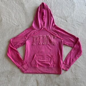 PINK Victoria's Secret Hooded Pullover Sweatshirt - Bright Pink
